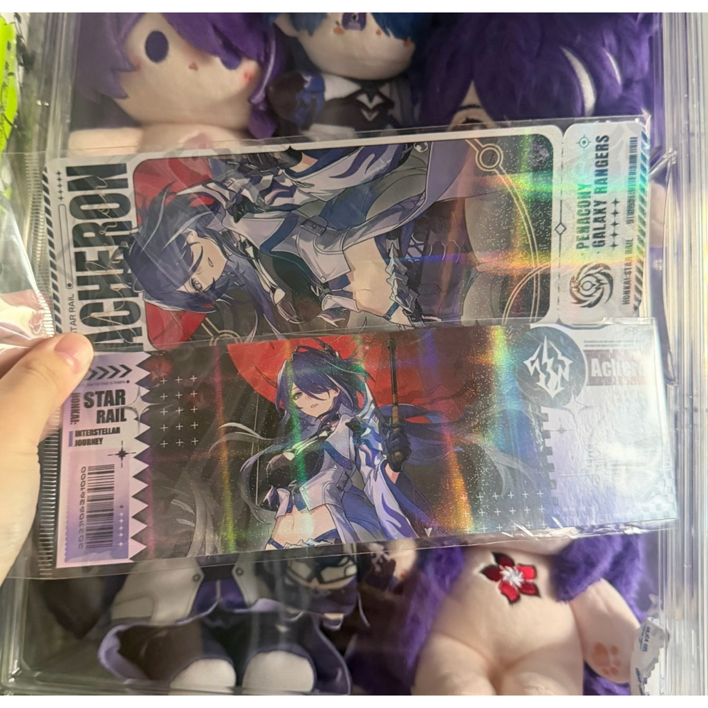 Fanmade merch Acheron laser ticket honkai star rail hsr tiket hologram game anime hoyo