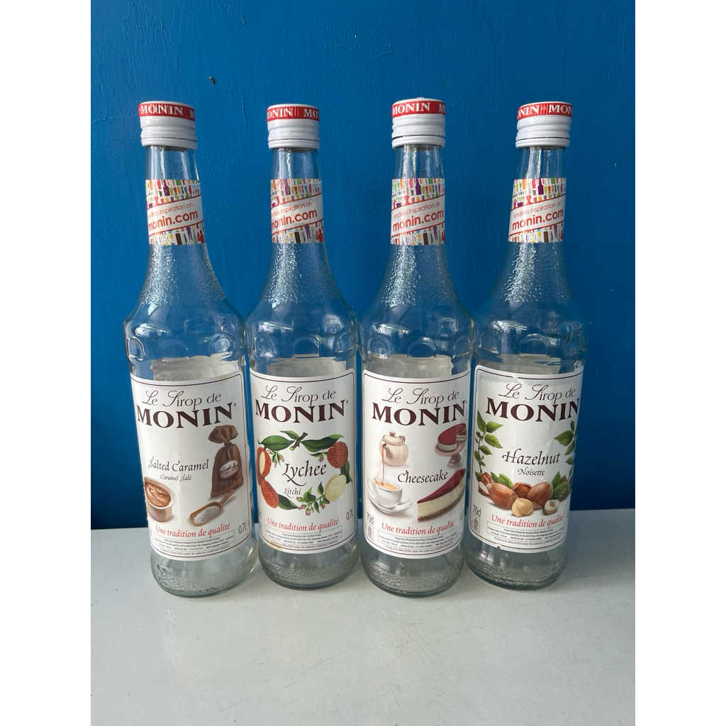 BOTOL BEKAS KACA BOTOL BEKAS SIRUP MONIN UKURAN 700 ML
