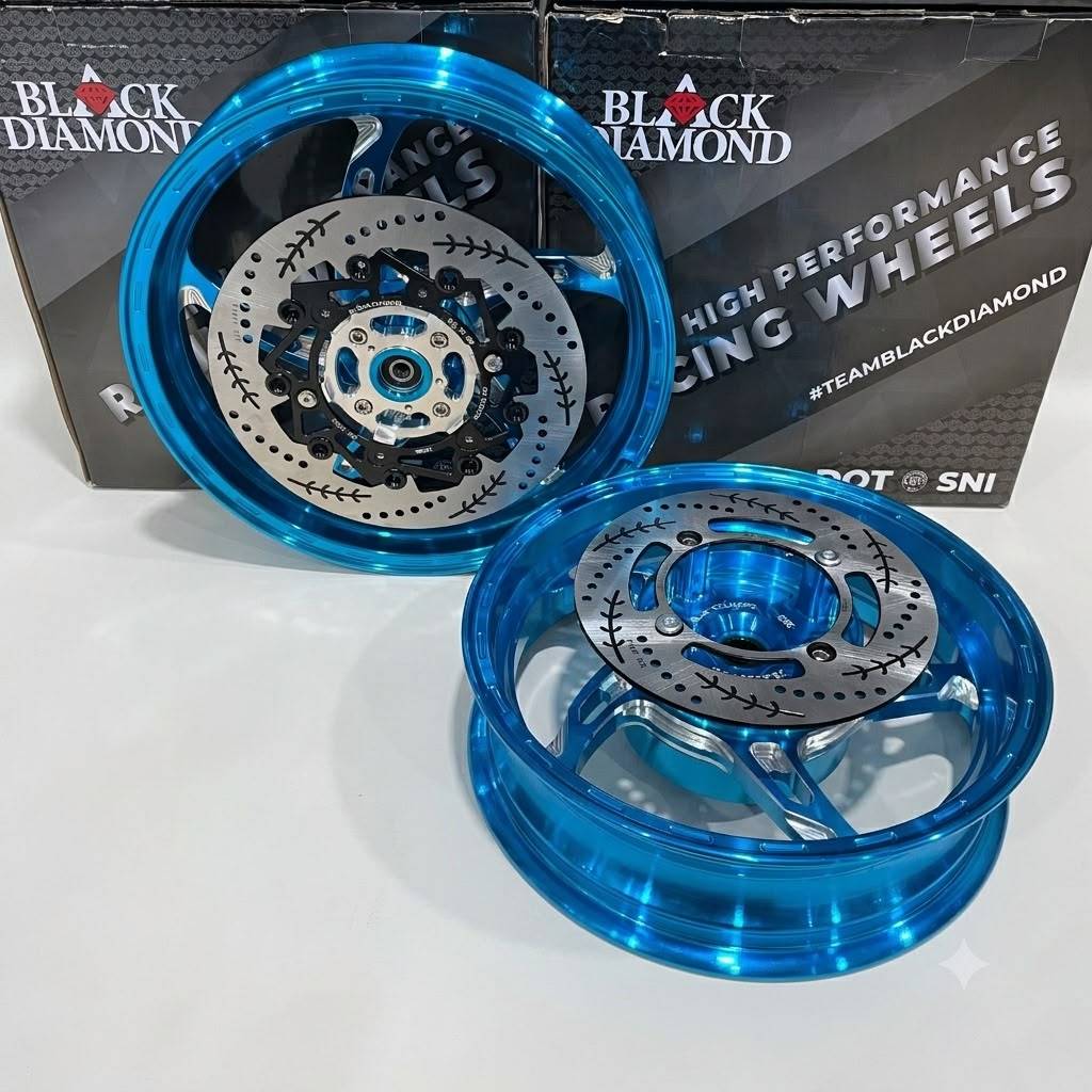 Velg Racing Adv 160 ABS Adv 160 CBS Ring 14 Paket Velg + Disc Depan Belakang Black Diamond untuk Hon