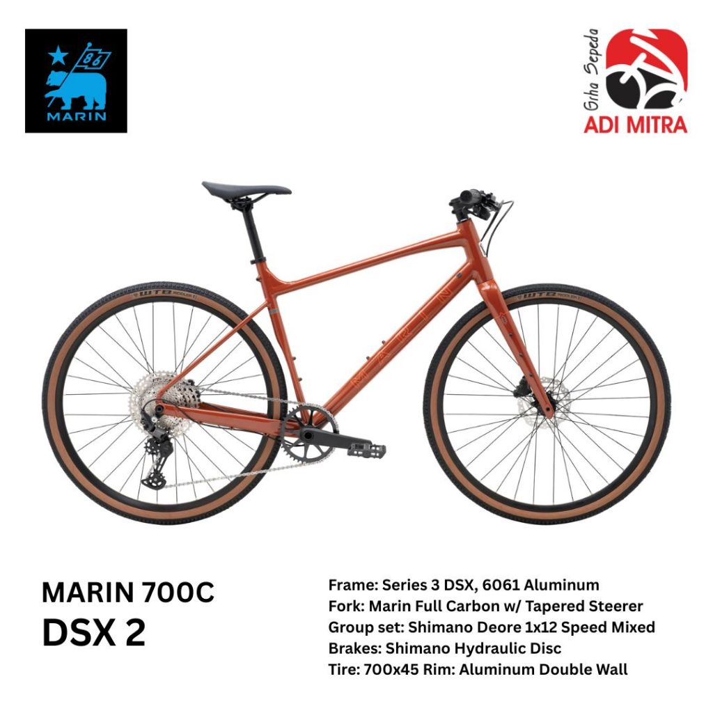 Marin DSX 2 [700C] Sepeda Gravel / Beyond Road 1x12 Speed Flat Bar