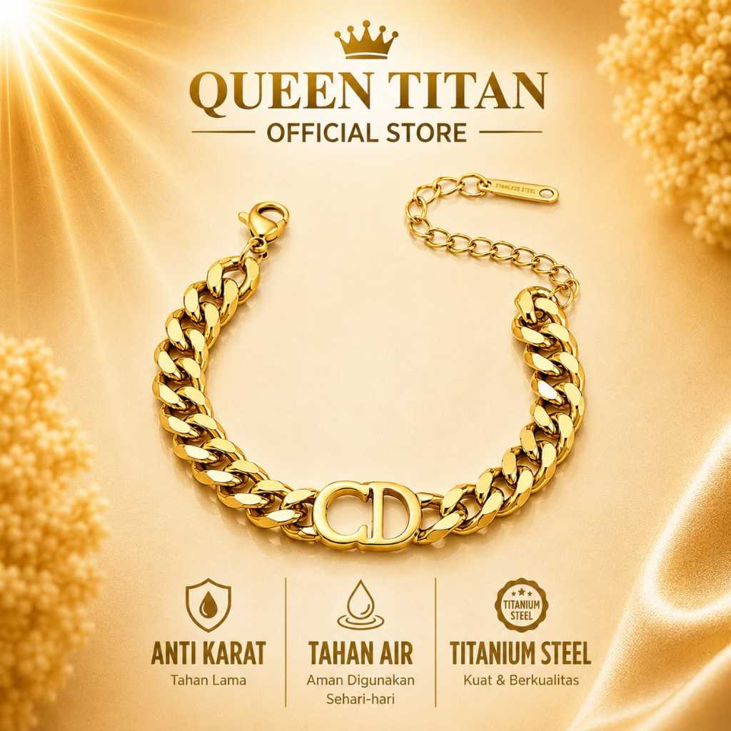 COD - Gelang Chain Kecil Besar Sisik Naga Fashion Titanium