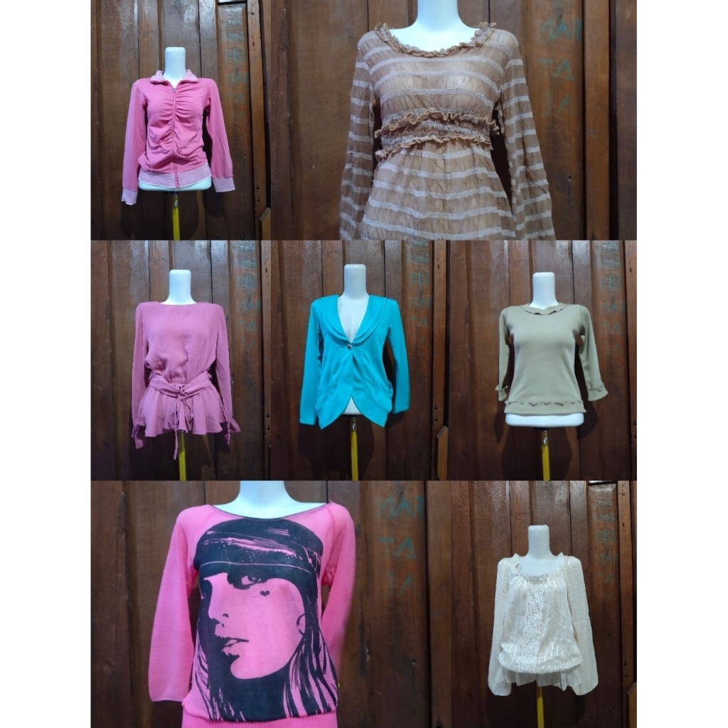 Atasan Wanita Preloved | Blouse, Kaos, Cardigan & Outer Casual