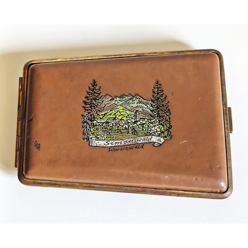 Vintage case kulit asli Schwarzwald German th 1950's jadul.
