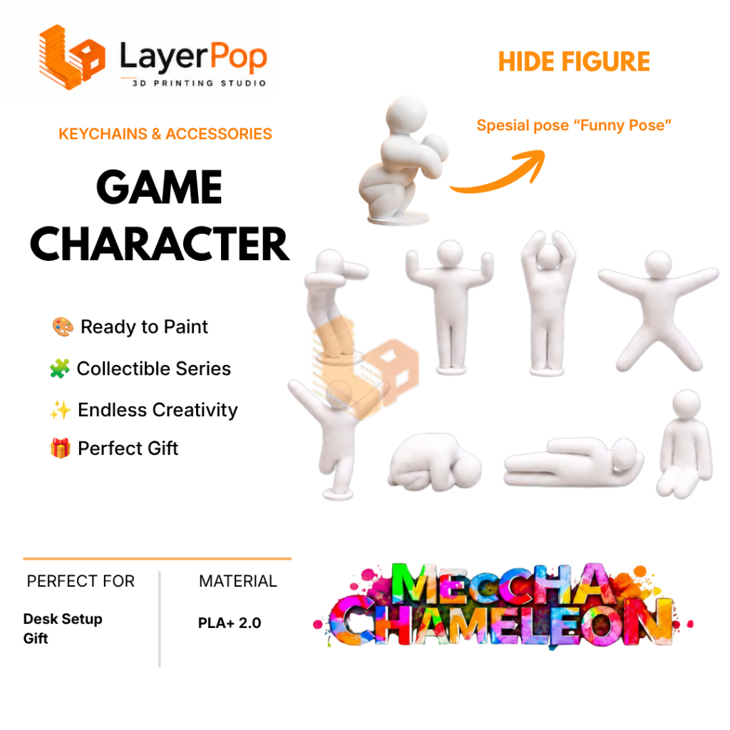 Meccha Chameleon Character Figure | Hide Figure |  Blank Figure untuk diwarnai, Dekorasi & Koleksi |