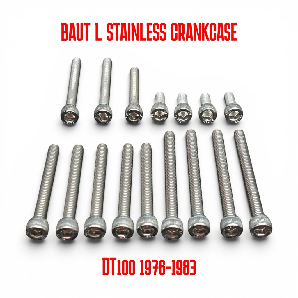 BAUT L STAINLESS CRANKCASE KALTER TENGAH DT100 DT 100 1976-1983