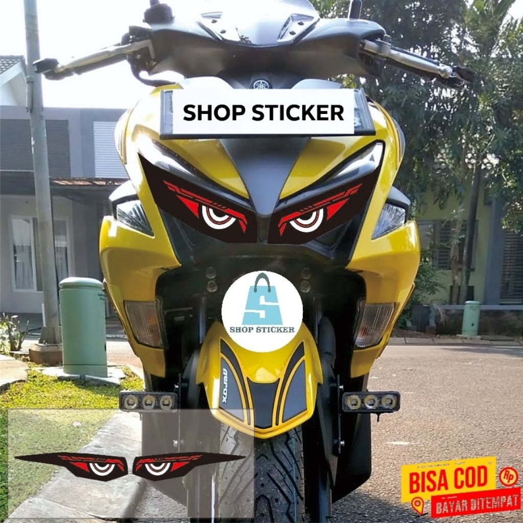 Stiker Lampu Aerox 155 OLD | Sticker Variasi Lampu Depan Aerox OLD 155 CC | STIKER LAMPU