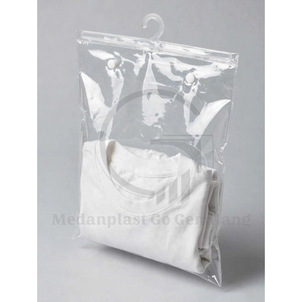 PVC bag garment plastic hanger hook bag vynil clothing packaging bag