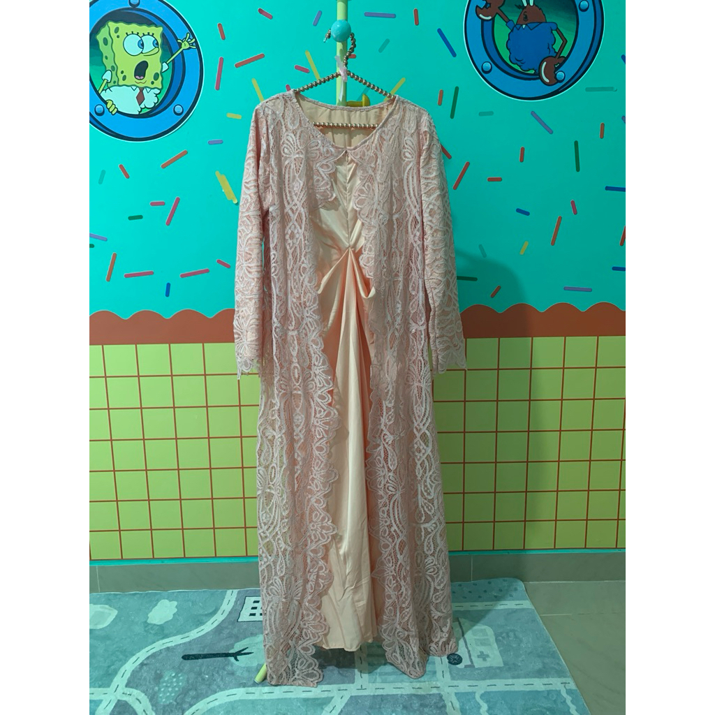 Kaftan gamis Rayapari Brukat Mix