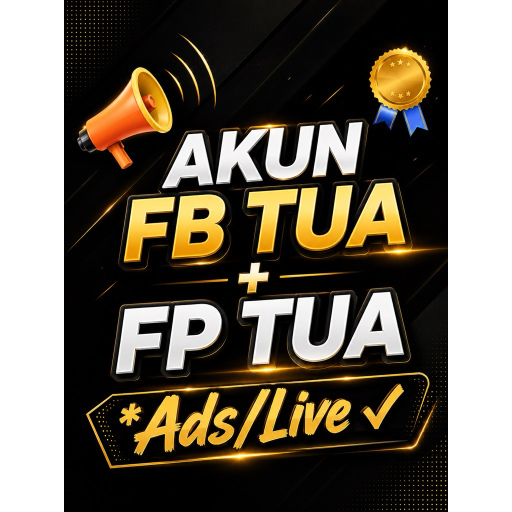 AKUN FACEBOOK PERSONAL + HALAMAN TUA UNTUK ADS/LIVE TOP