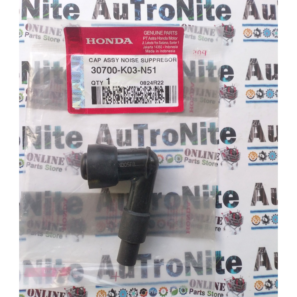 Cop Kepala Busi CAP ASSY NOISE SUPPRESSOR NGK 30700-K03-N51 Original Honda Beat Pop Genio Scoopy Spa