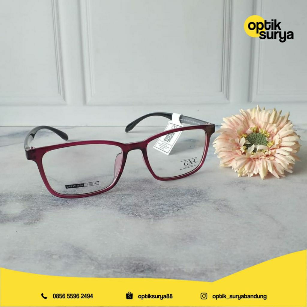 Frame Kacamata GNA Original model kotak wanita