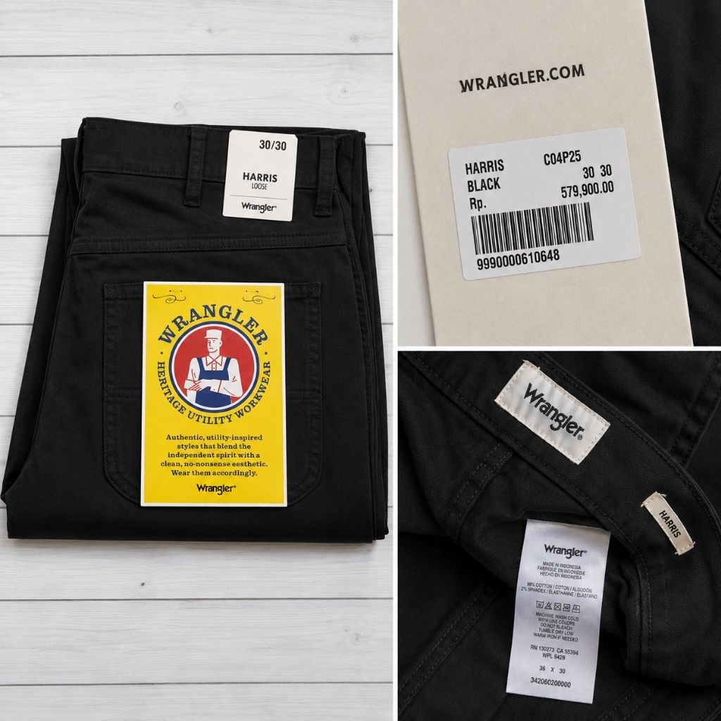 WRANGLER HARRIS ORIGINAL STORE SIZE 28-34 LOOSE FIT