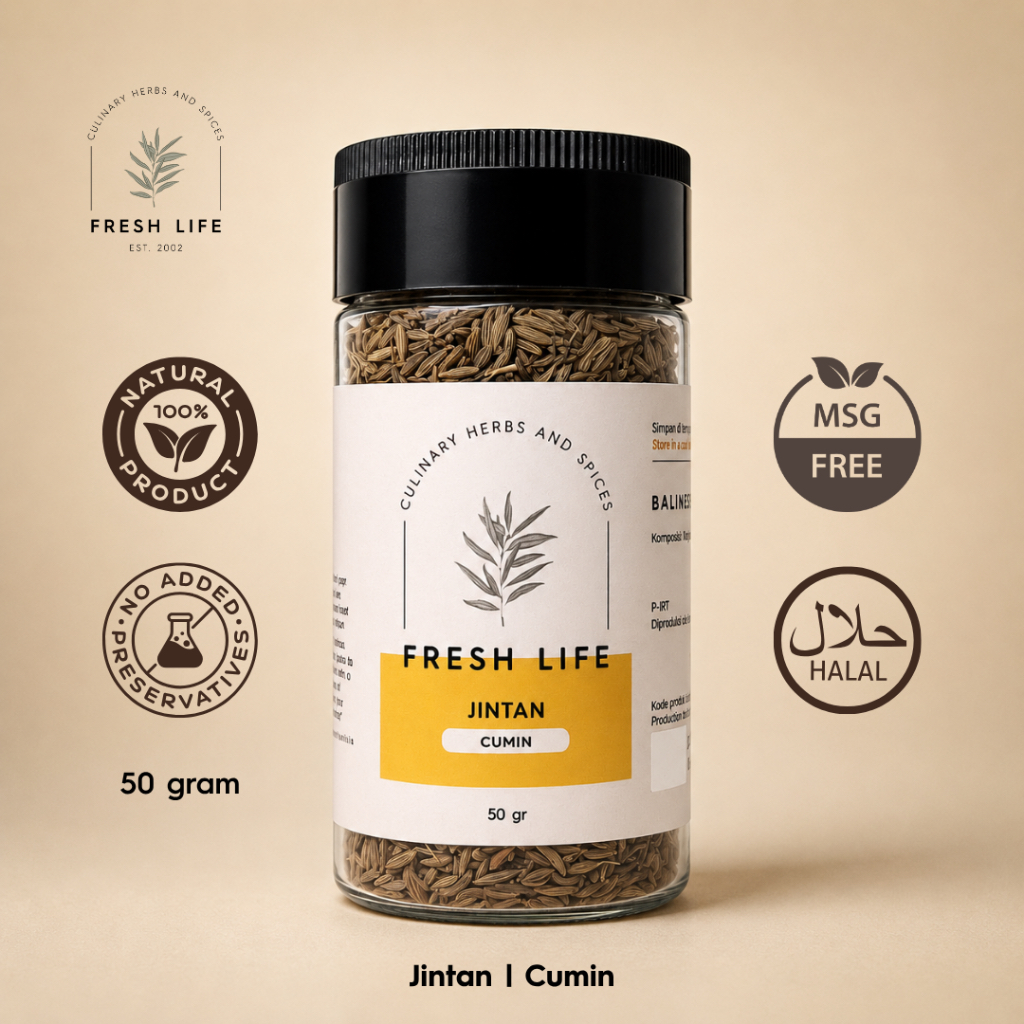 FRESH LIFE Jintan - Cumin / Jintan Bubuk - Ground Cumin / Cumin Powder 50 gram