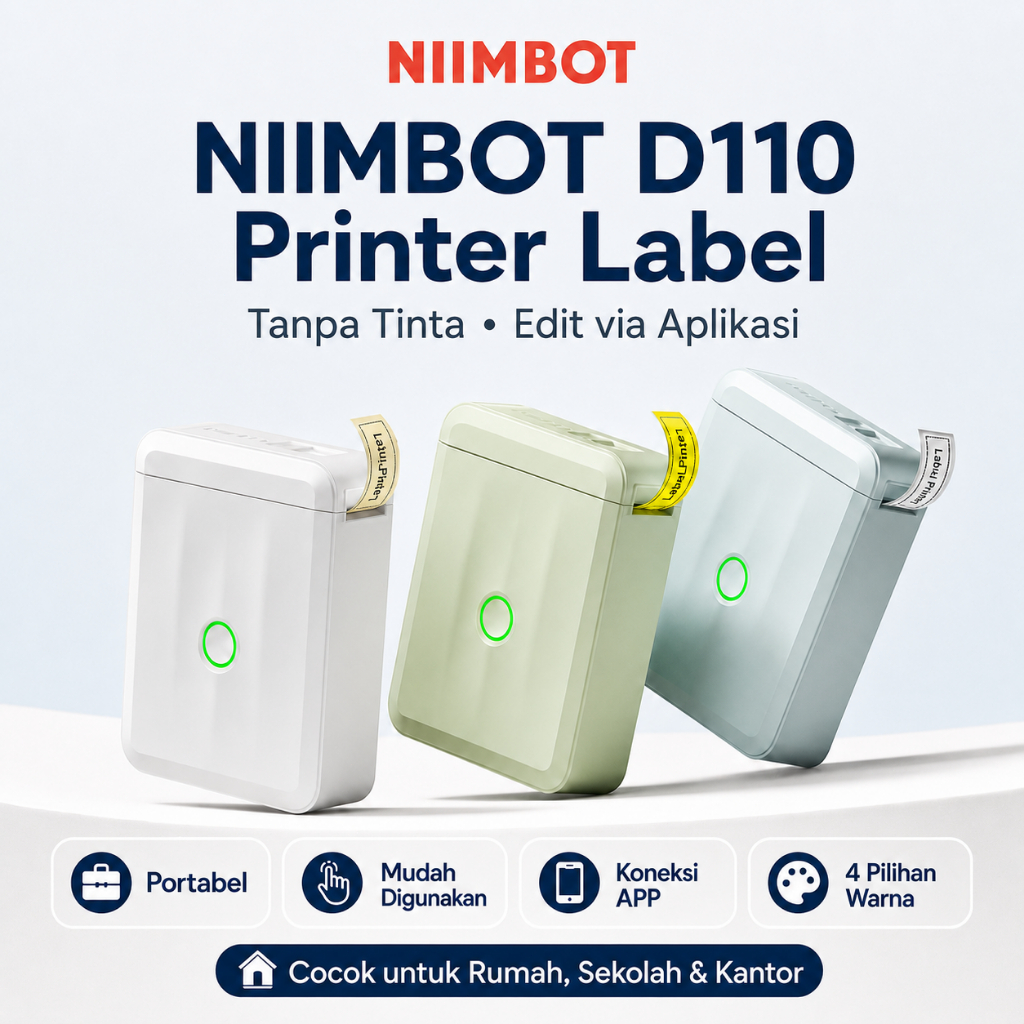 Printer Label Mini Portabel untuk Membuat Stiker Nama dan Label Rumah