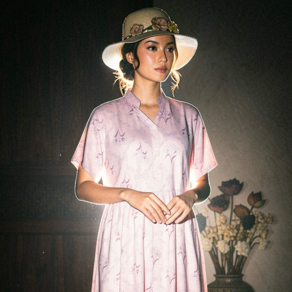 Nagita - Dress Daster Wanita Kerah Shanghai Rayon Premium - Nyaman, Elegan, Adem, Anti Bau dan Newar