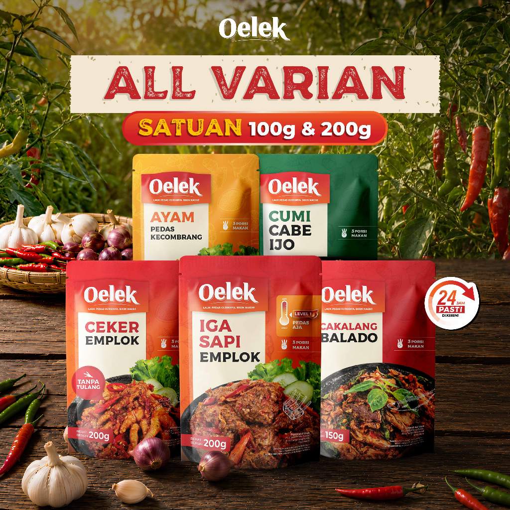 Oelek Lauk bebas pilih Iga Emplok , Cakalang Balado , Cumi Cabe Ijo, Ceker Emplok, Ayam Kecombrang ,