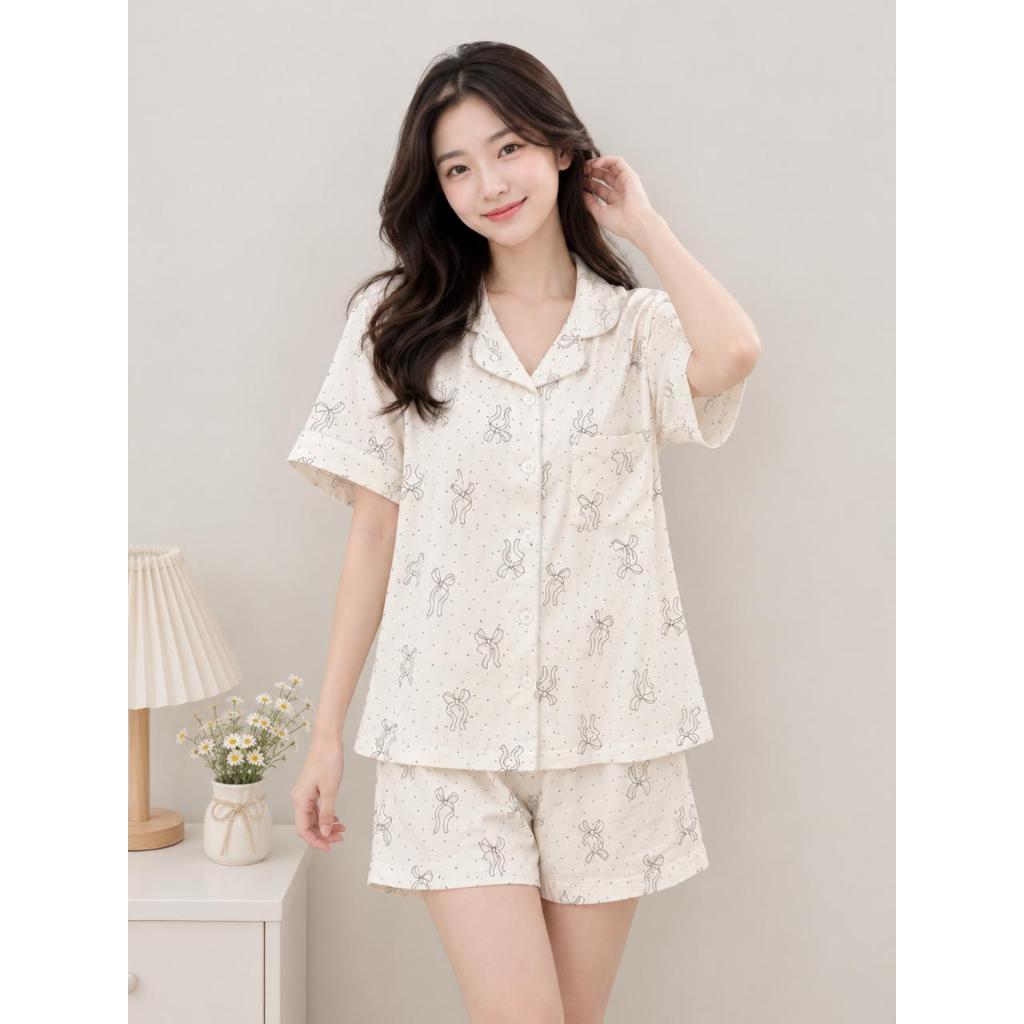 PIYAMA WANITA BANGKOK KARTUN ORGANIK PB2 - 142