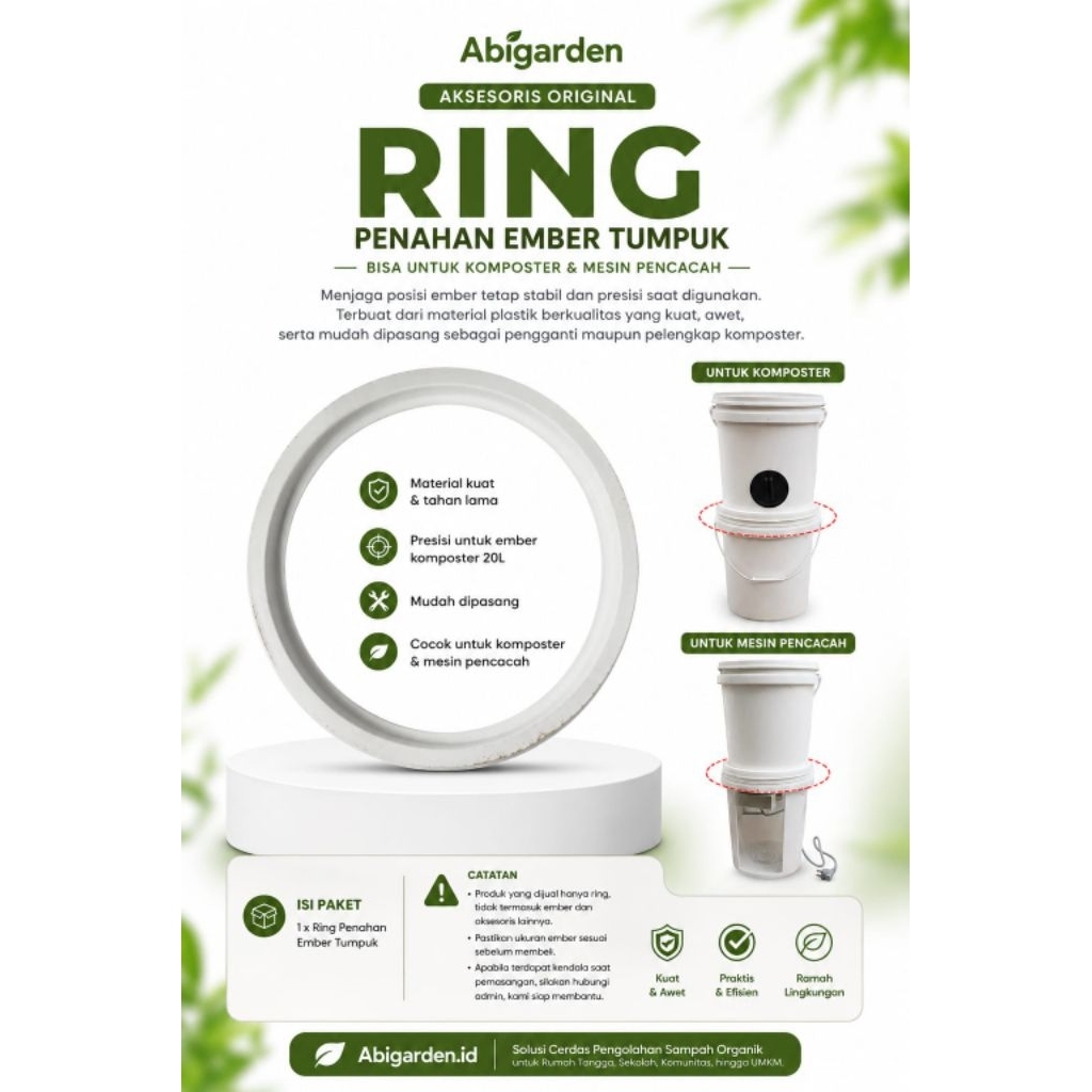 Ring Komposter Ember Tumpuk 20L | Ring Penahan Ember | Aksesoris Komposter Dan Mesin Pencacah