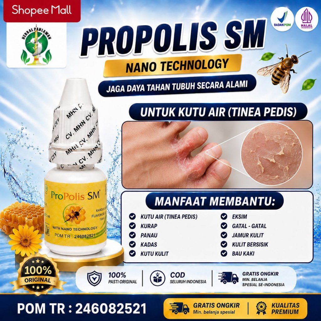 Obat Untuk Kutu Air, Jamur Kulit, Gatal-Gatal - Propolis SM BPOM