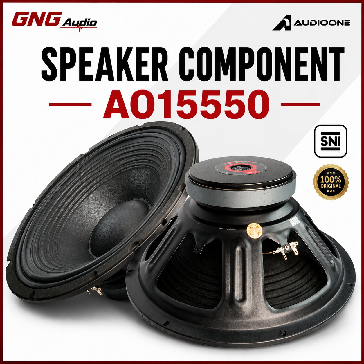AUDIO ONE Speaker 15 Inch 500W AO-15550 PRO Magnet Besar Sound System Lapangan I GNG