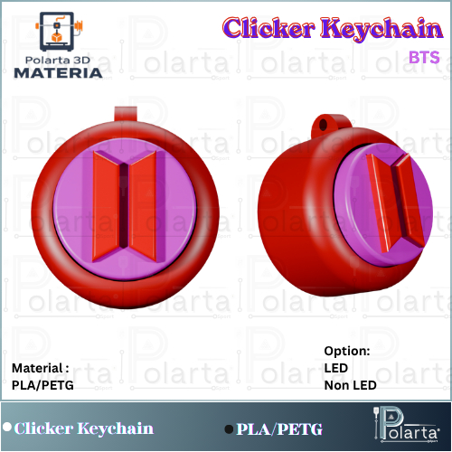 Clicker Keychain BTS LED