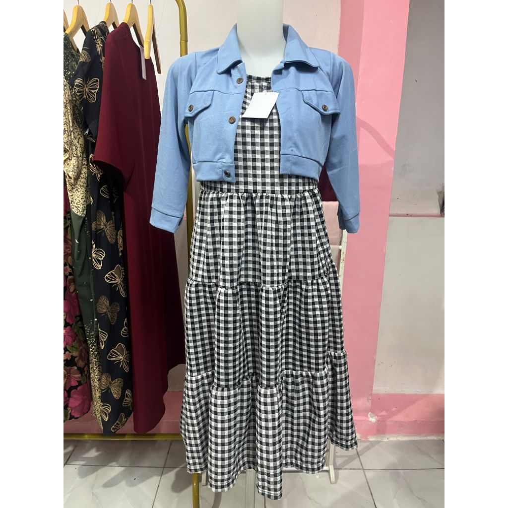 Atasan anak stripe + rompi