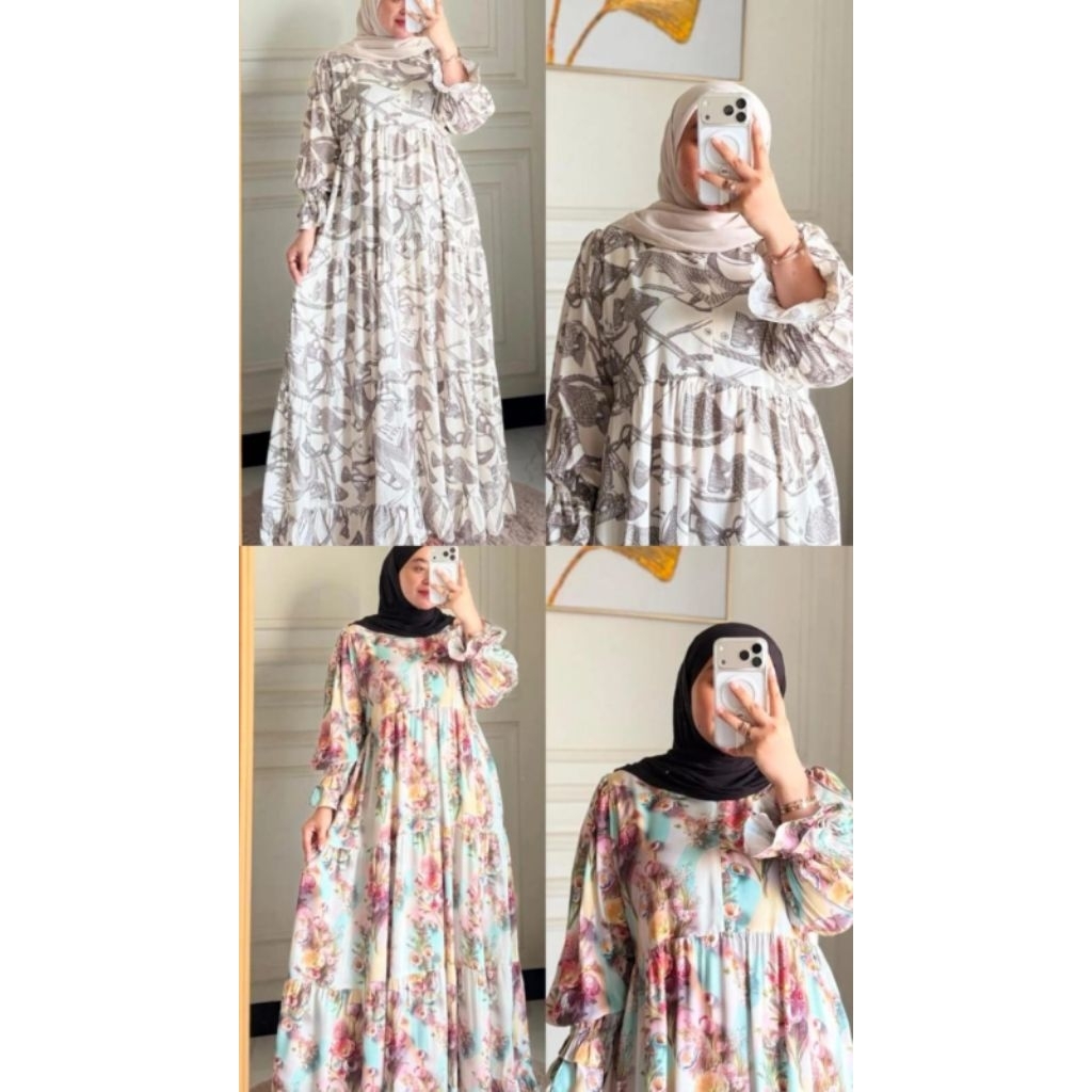 Gamis Medina Gamis Rayon Premium Model bawah Payung
