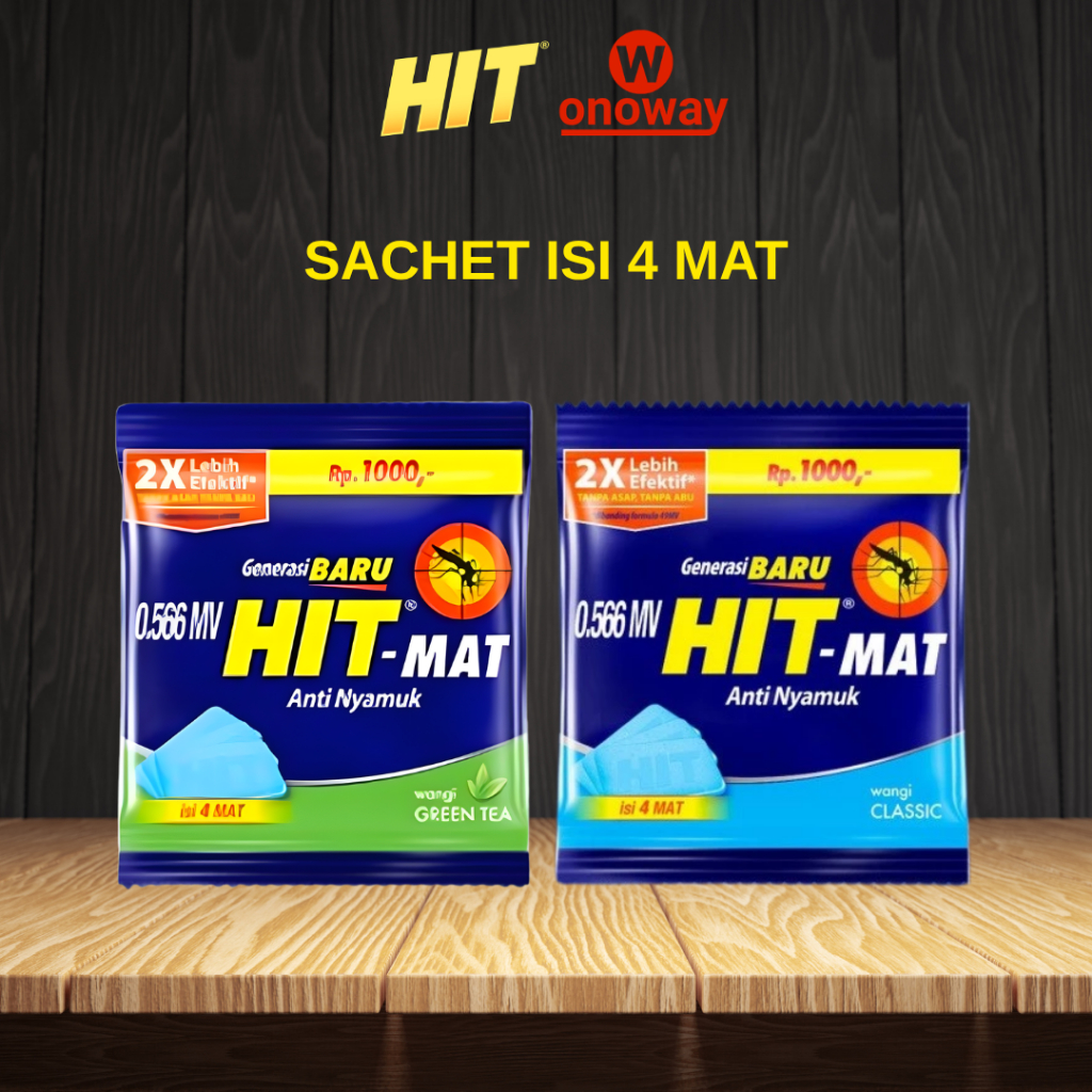 HIT Mat Anti Nyamuk Elektrik Refill Isi 4 Mat Kemasan Sachet