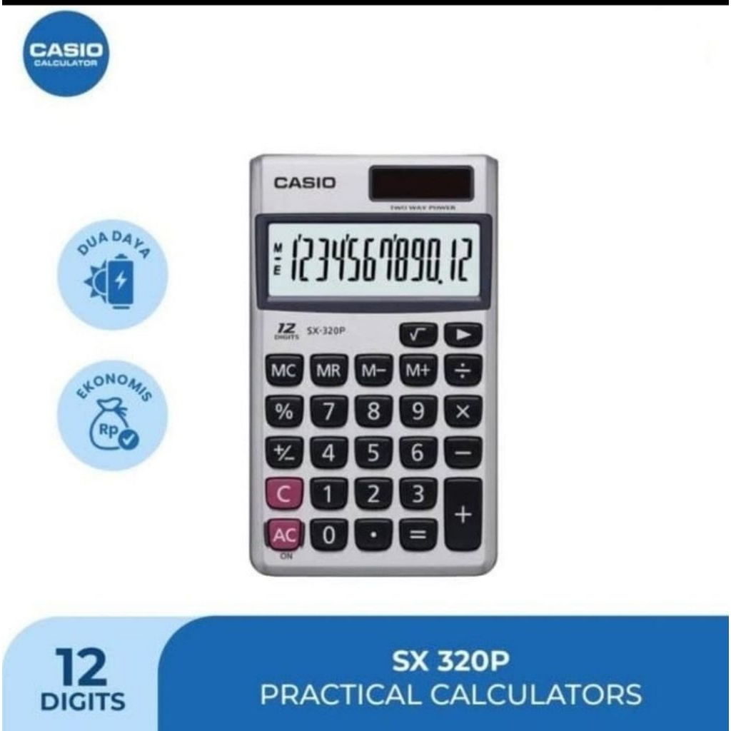 KALKULATOR CASIO 12 digit Sx 320 ORIGINAL