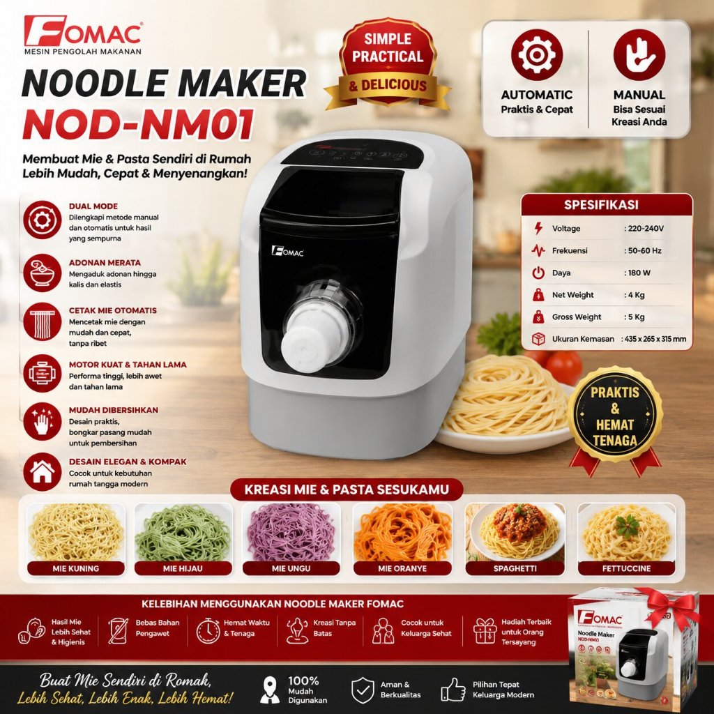 FOMAC MESIN PEMBUAT MIE / NOODLE MAKER (FOMAC) NOD-NM01