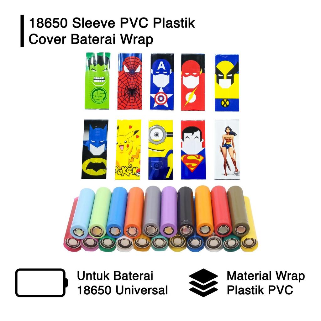 Wrap Baterai Karakter 18650 / Stiker Pelindung Baterai - Wrap Batre