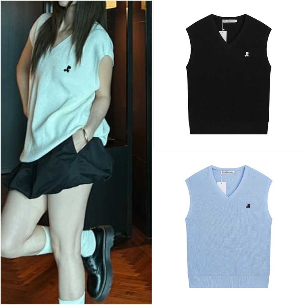 Rest & Recreation Loose Fitting V-neck Pullover Casual Pullover Knitt Vest