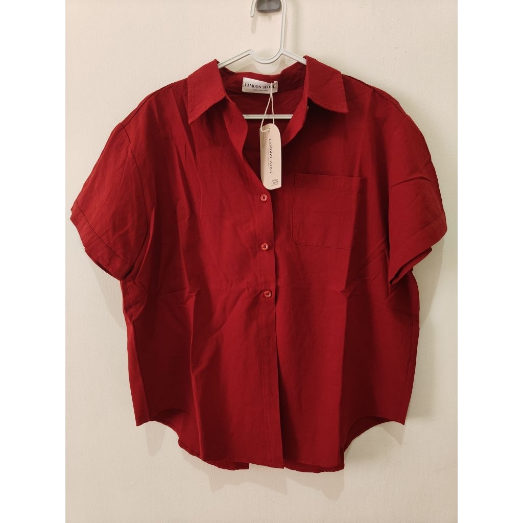 kemeja merah wanita lamoon seoul merah