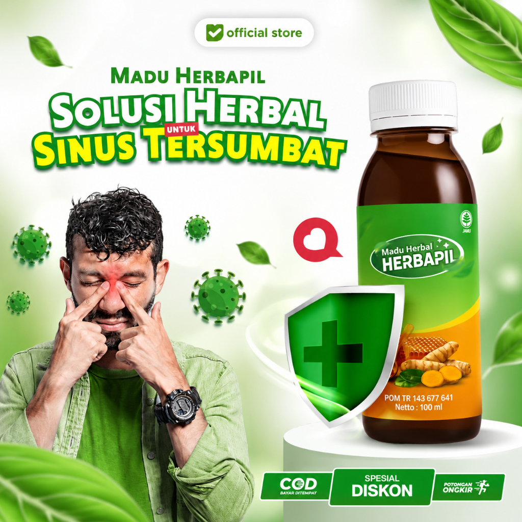 MADU HERBAPIL BANTU SINUSITIS REDA SUDAH BPOM