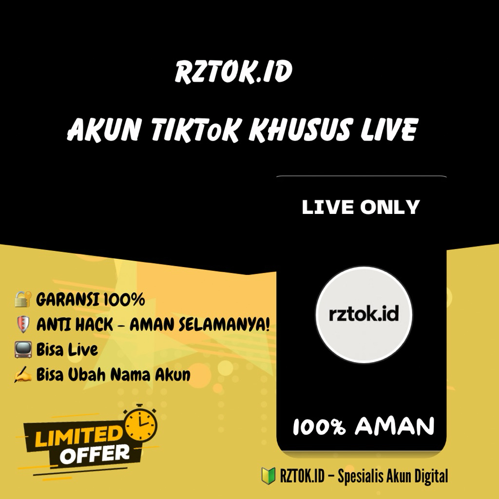 Akun TikTok Live Siap Pakai | Siap Live Streaming | Fast Proses