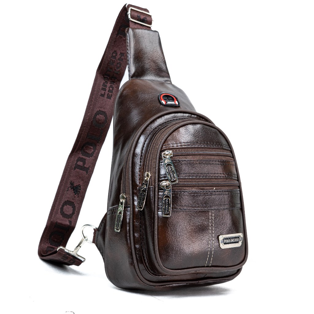 POLO AMSTAR - Tas Selempang Kulit / Tas PUNDAK Polo AMSTAR KULIT SINTETIS