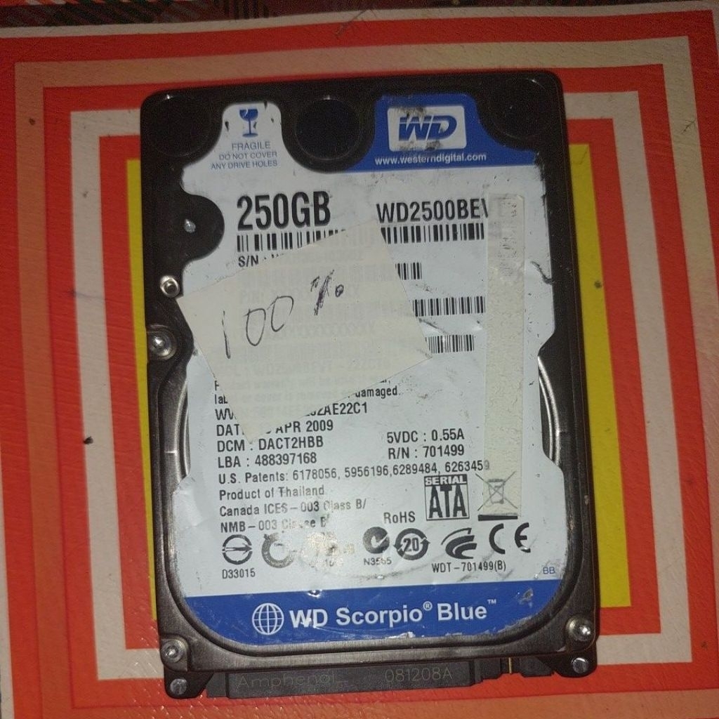 HARDISK LAPTOP 250GB