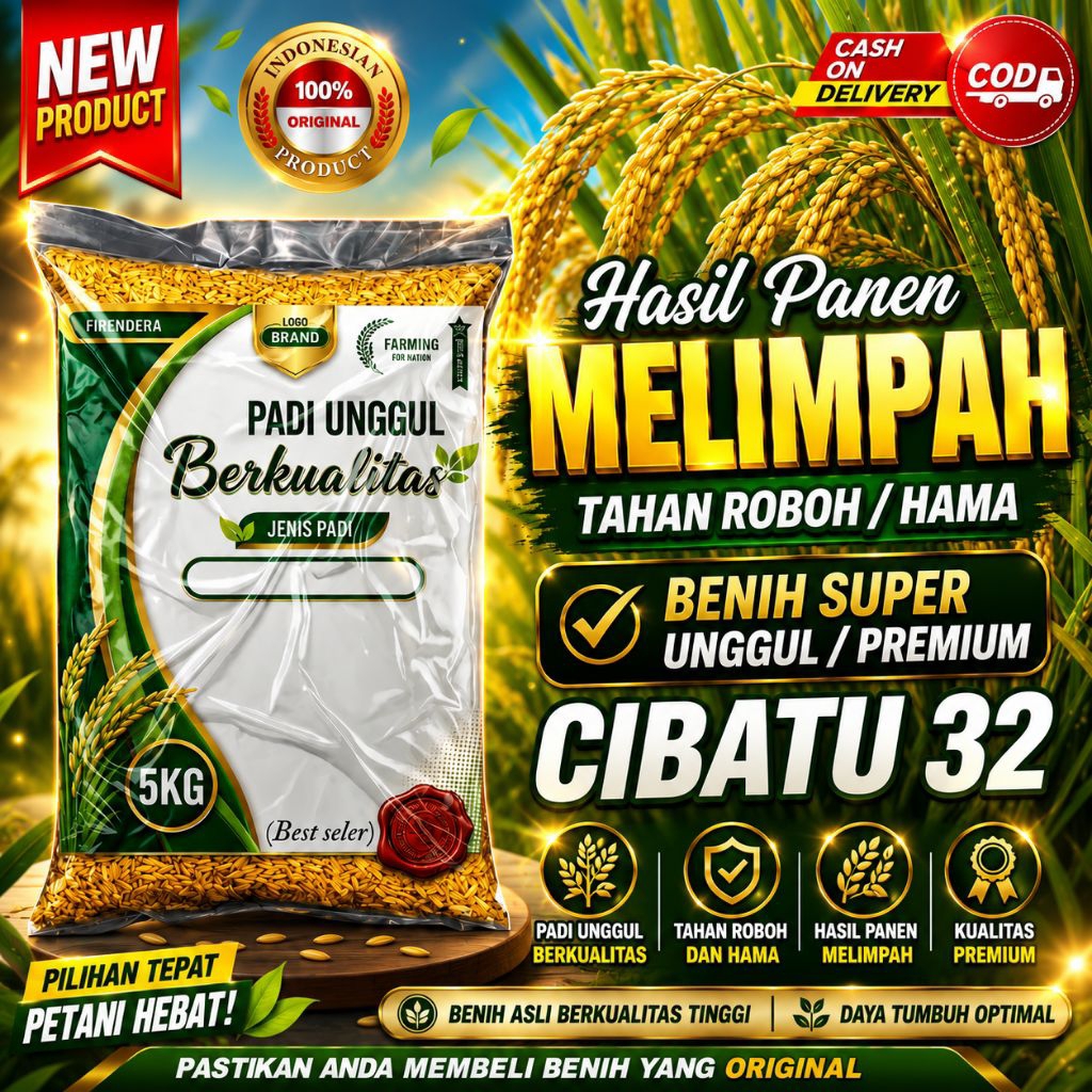 BENIH PADI  CIBATU 32 BENIH PADI UNGGUL KEMASAN 5KG PREMIUM