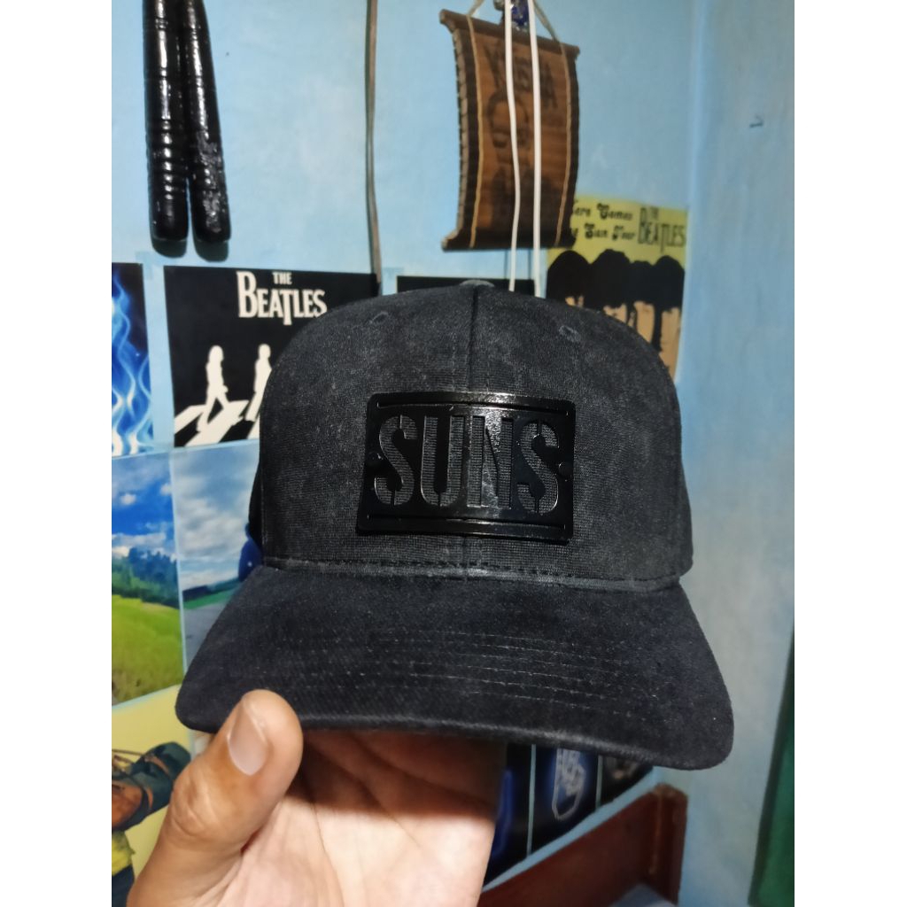 Topi NBA x HYFLAT PHOENIX SUNS Camo Black on Black Logo besi Authentic Original Second PL