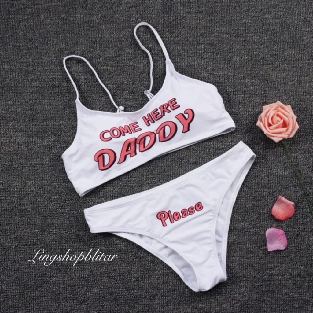 Bikini renang Seksi setelan putih BR07