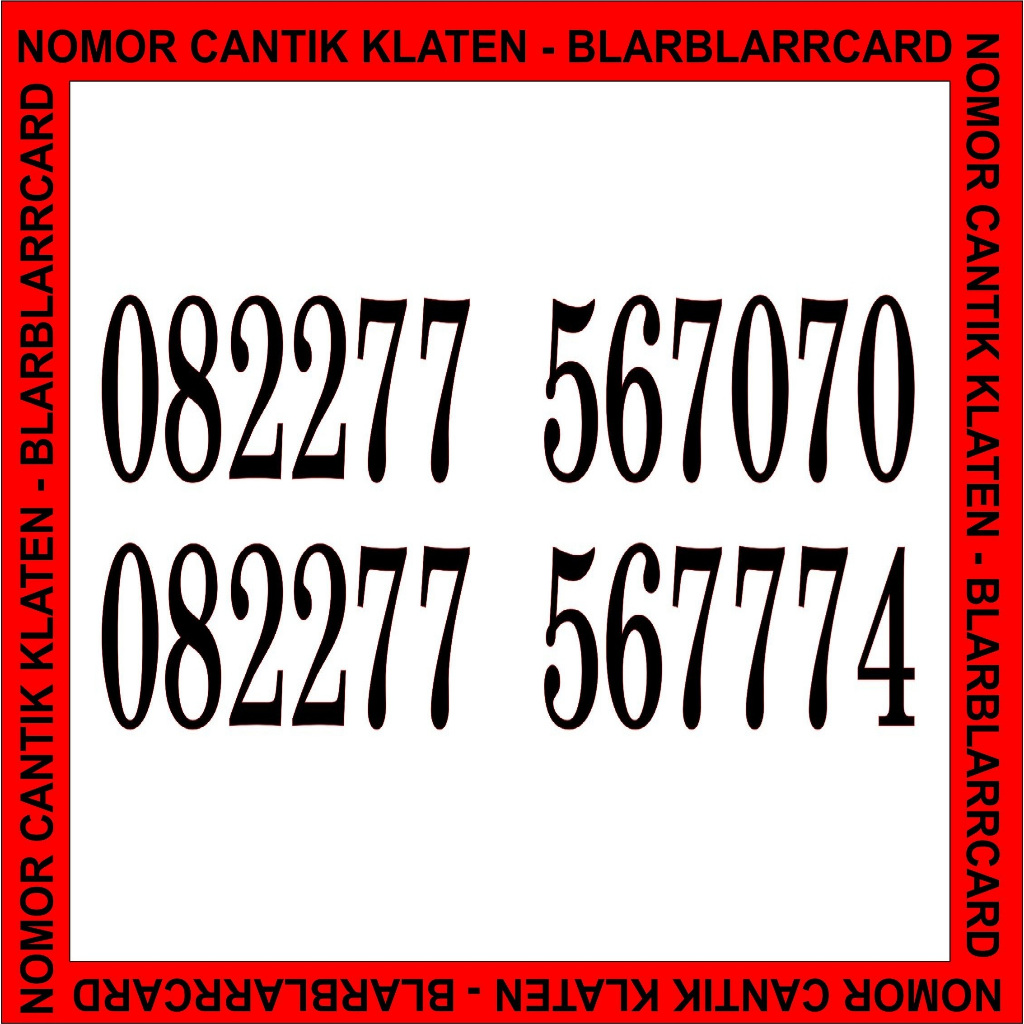 Perdana Nomer - Nomor Cantik Telkomsel Simpati 082277 56 ekor 7774 7070