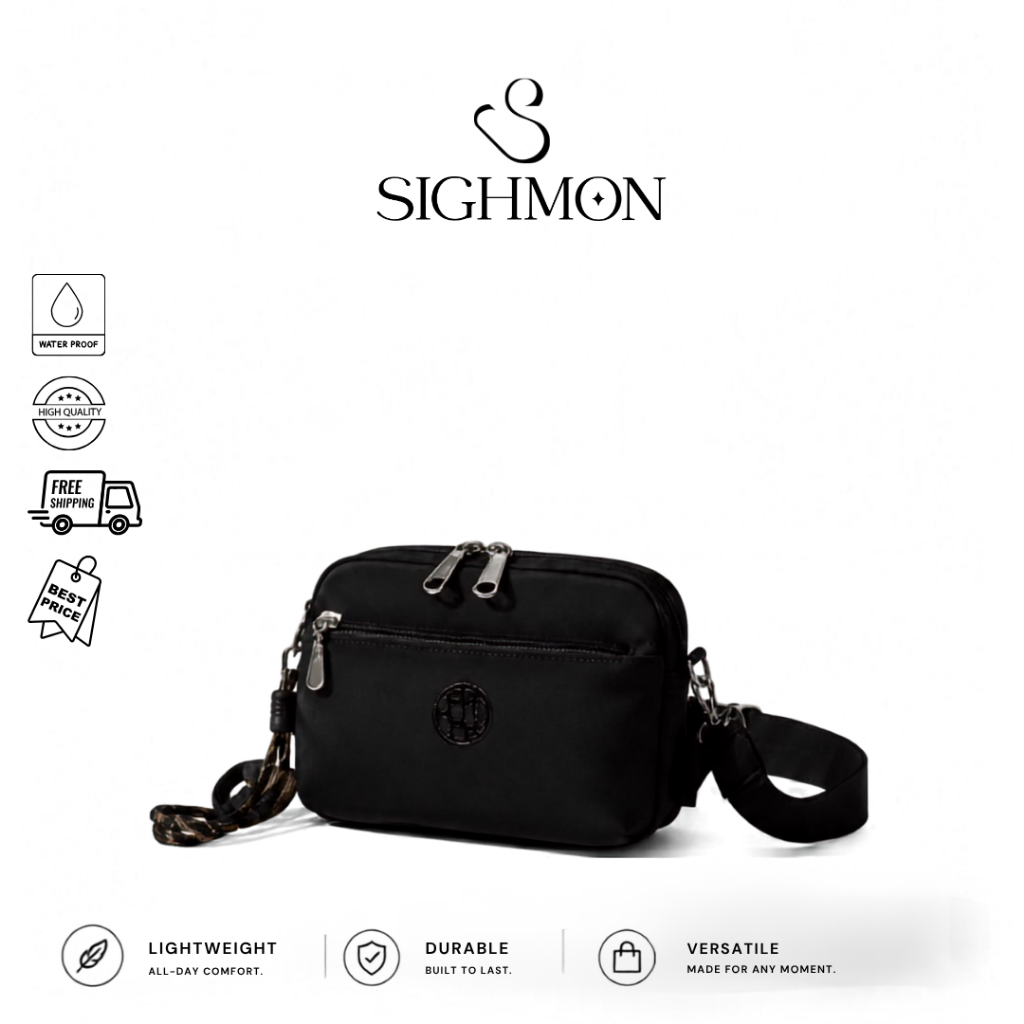 [ELLE] SIGHMON - Tas Selempang Dompet Wanita FREE BAGCHARM Crossbody Bag