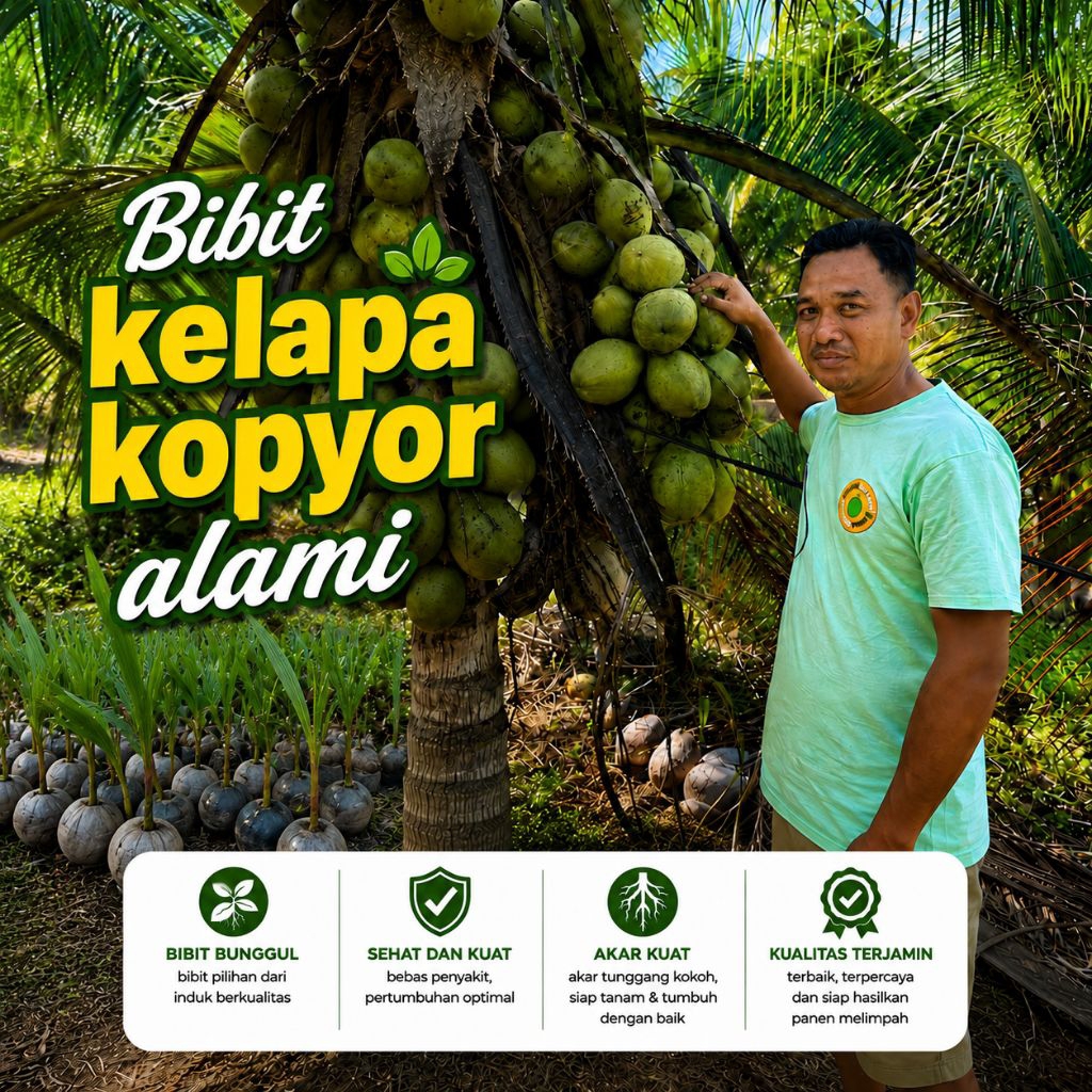 Bibit kelapa kopyor alami,kualitas bagus unggulan