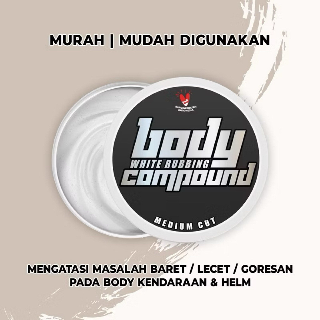 Body Compound Penghilang Lecet Baret Mobil Motor white rubbing compund and kit compound
