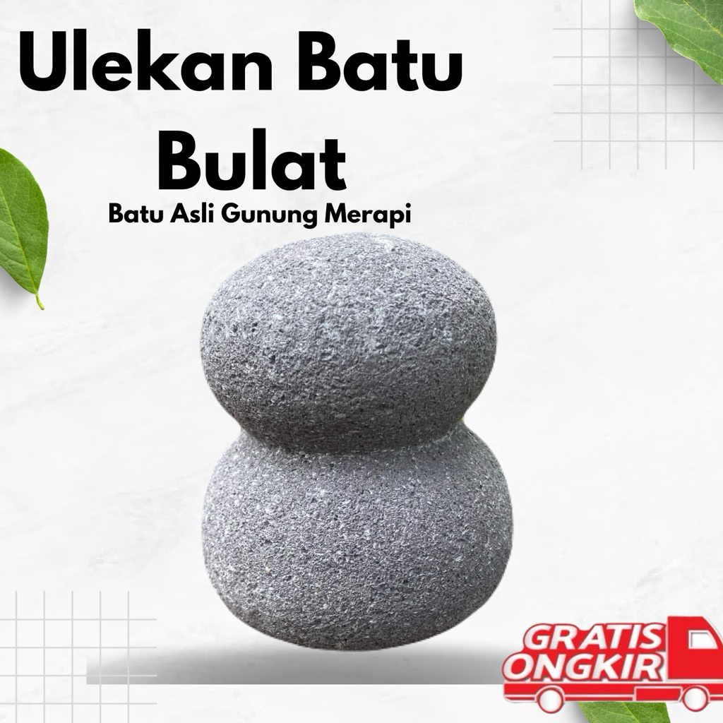 Ulekan Bulat Batu Asli Merapi Ulekan Padang