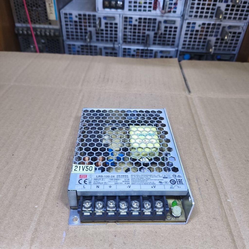 POWER SUPPLY MEAN WELL LRS-100-24 PSU MEAN WELL SWITING  bekas original