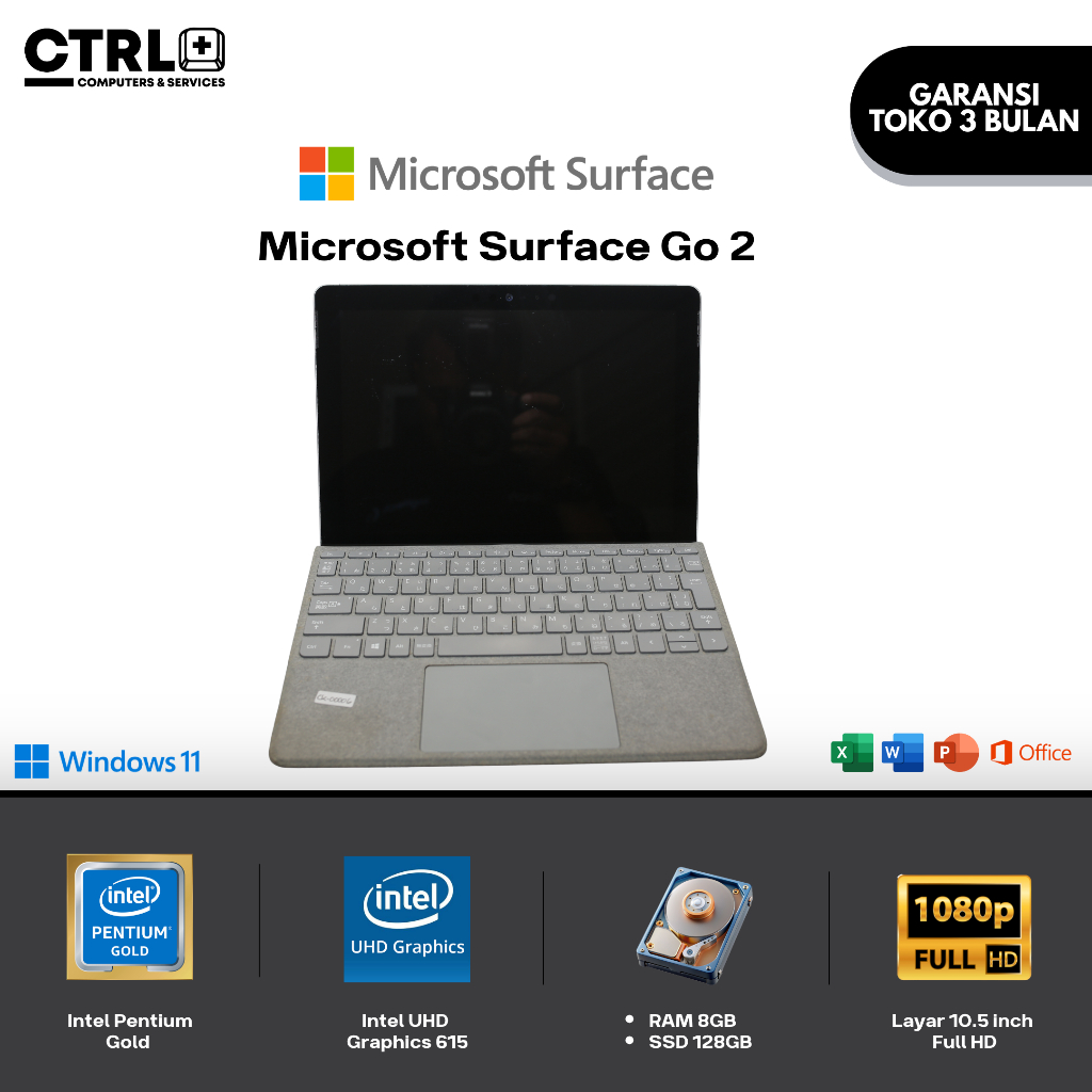 Microsoft Surface Go 2 Ultra Portable 2-in-1 (RAM 8GB / SSD 128GB)⠀
