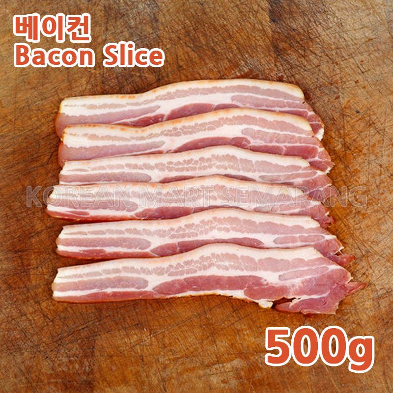 Pork Bacon Slice Premium 500g / Streaky Bacon / Smoked Pork Bacon