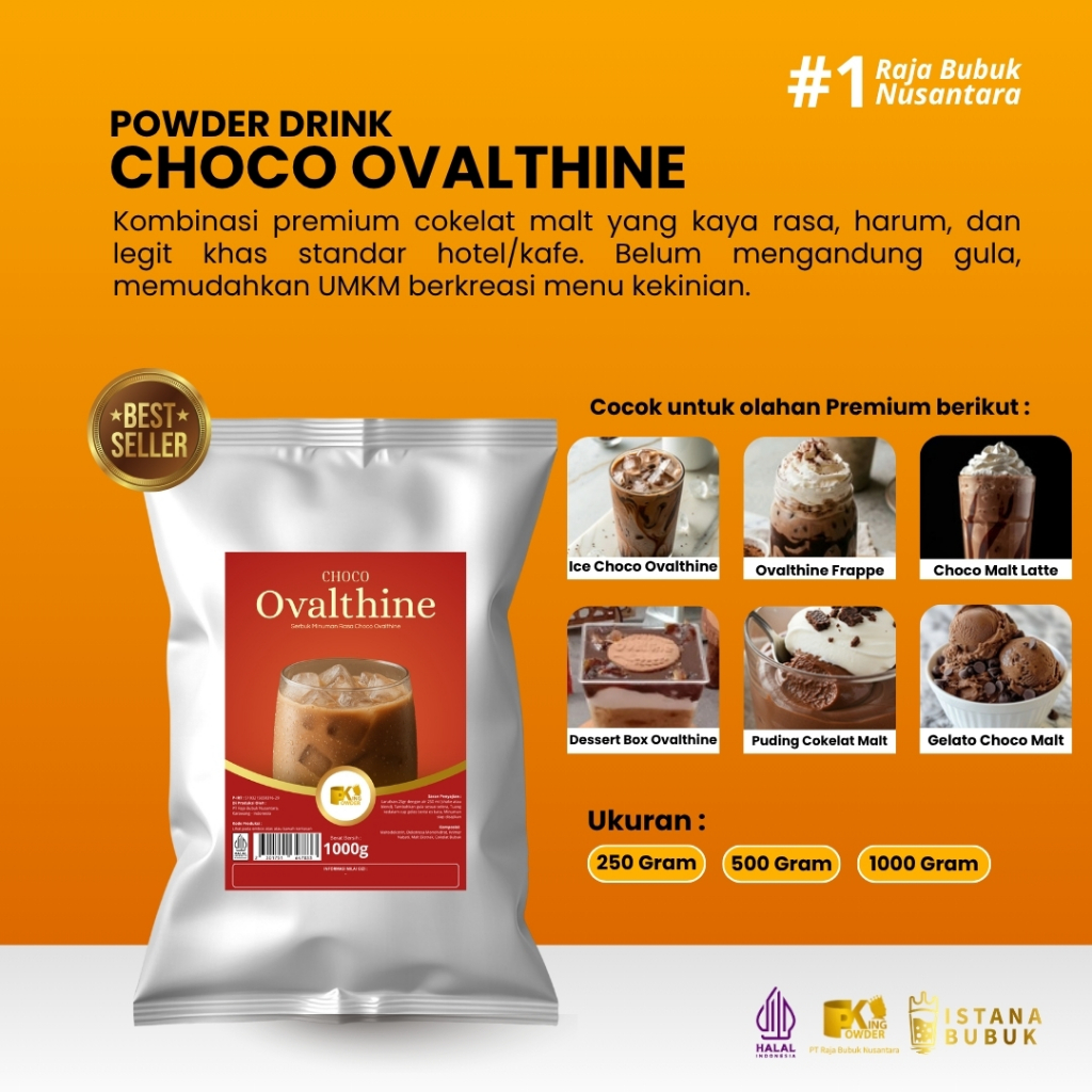Bubuk Coklat Ovalthine 1Kg, Bubuk CHOCO OVALTHINE 1KG, Bubuk Minuman Rasa Coklat Ovalthine 1Kg