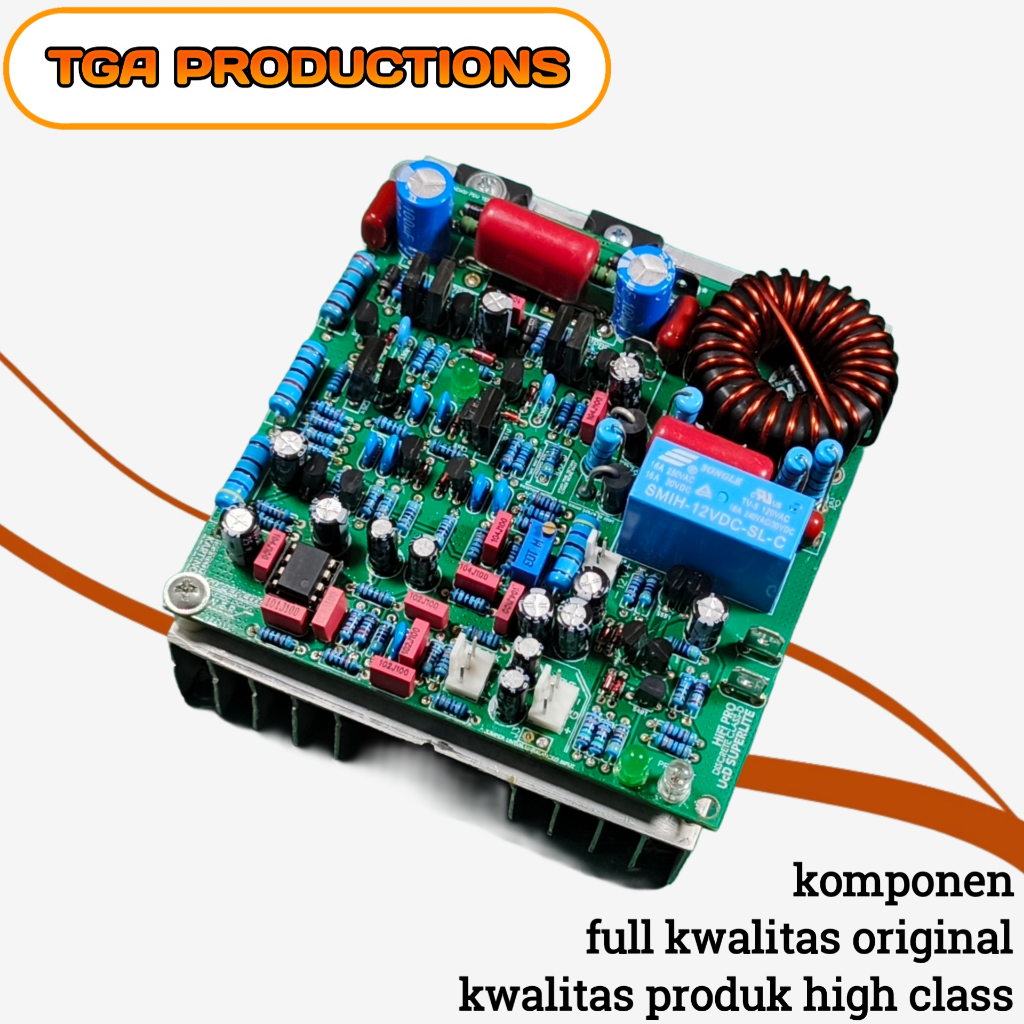 Kit driver class D ucd superlite 1k modif karakter pro amplifier class d lengkap heatsink full fitur